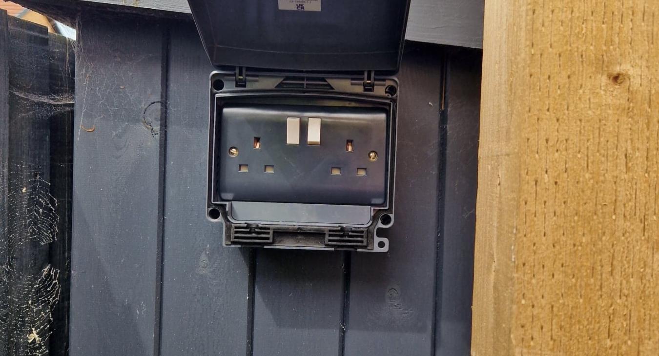 Outdoor power/socket installer in Northwich