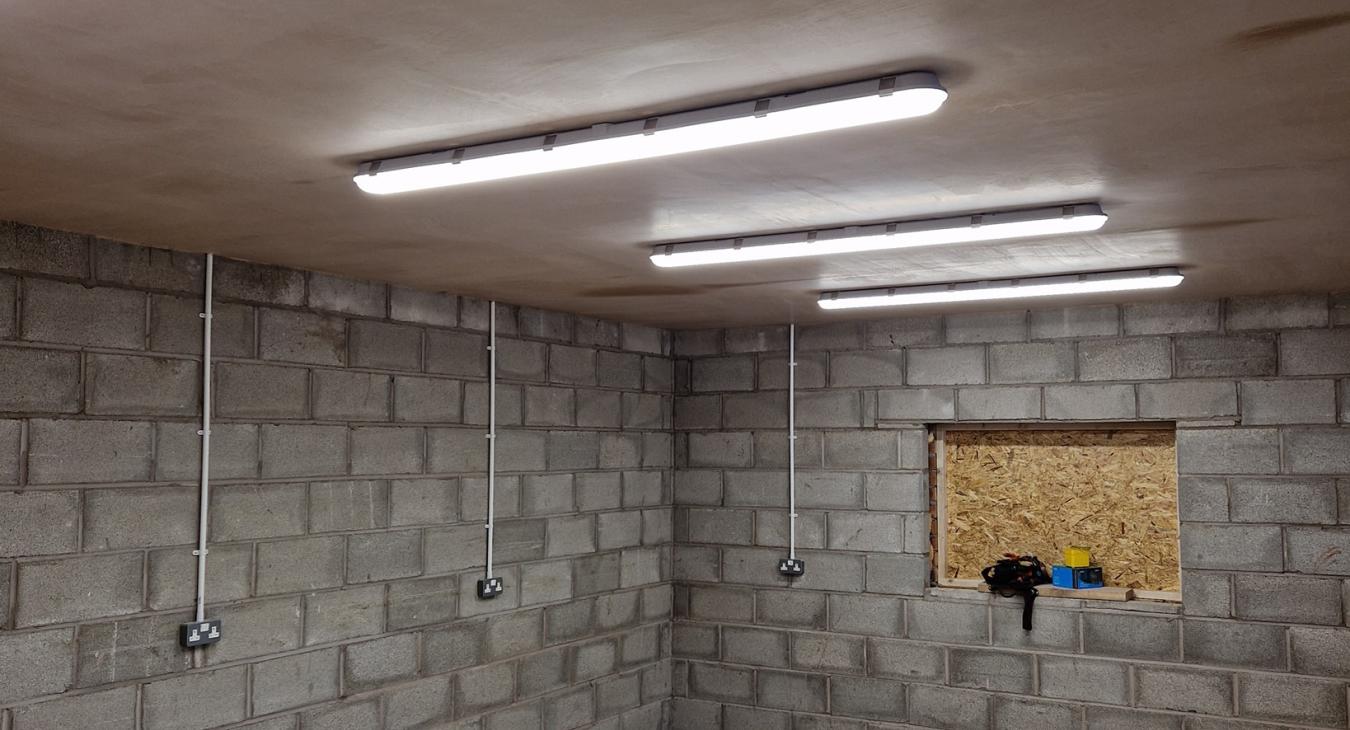 Lighting and Power Installation in garage extension by C Smith Electrical Northwich