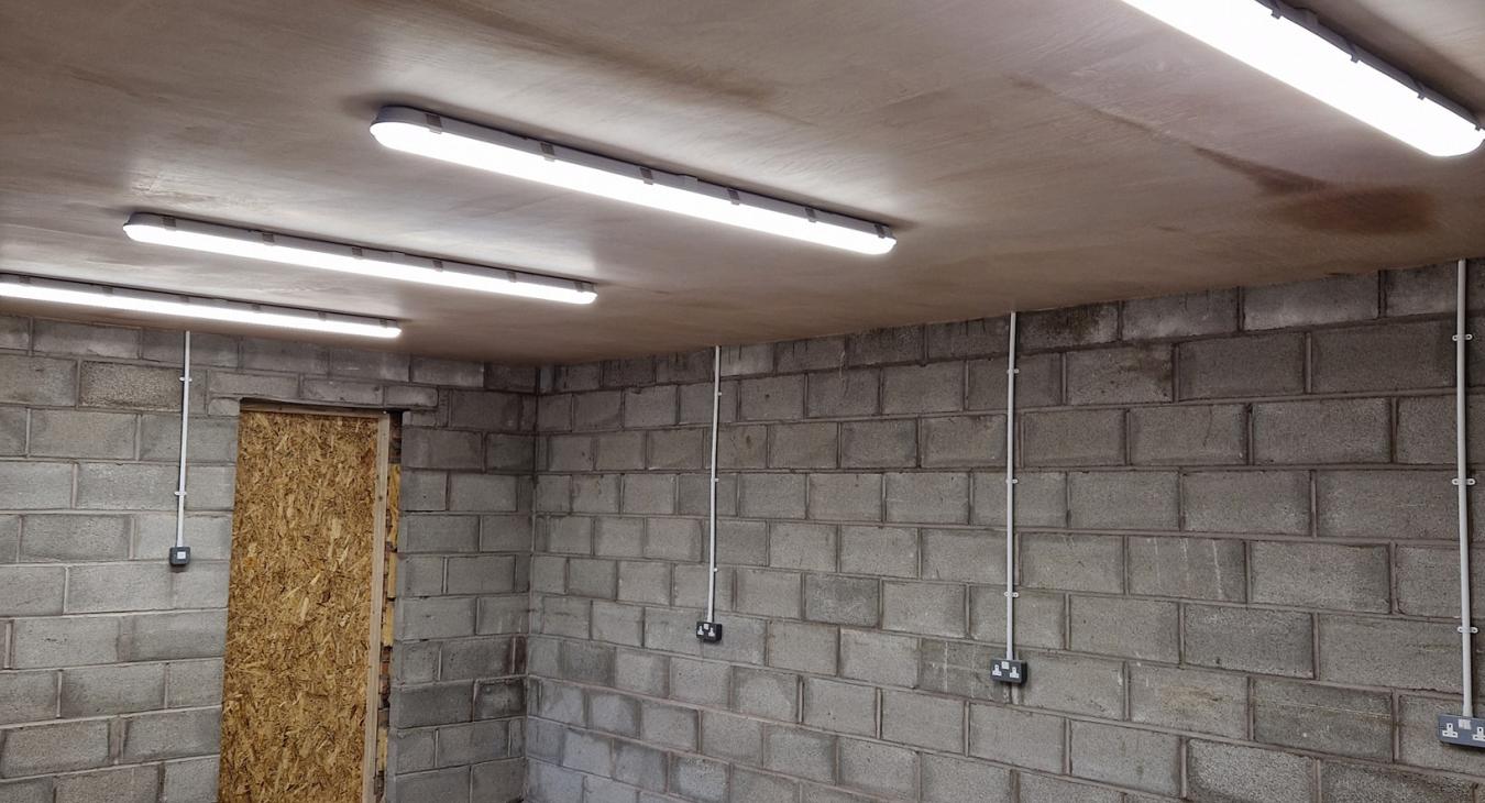 Lighting and Power Installation in garage extension by C Smith Electrical Northwich