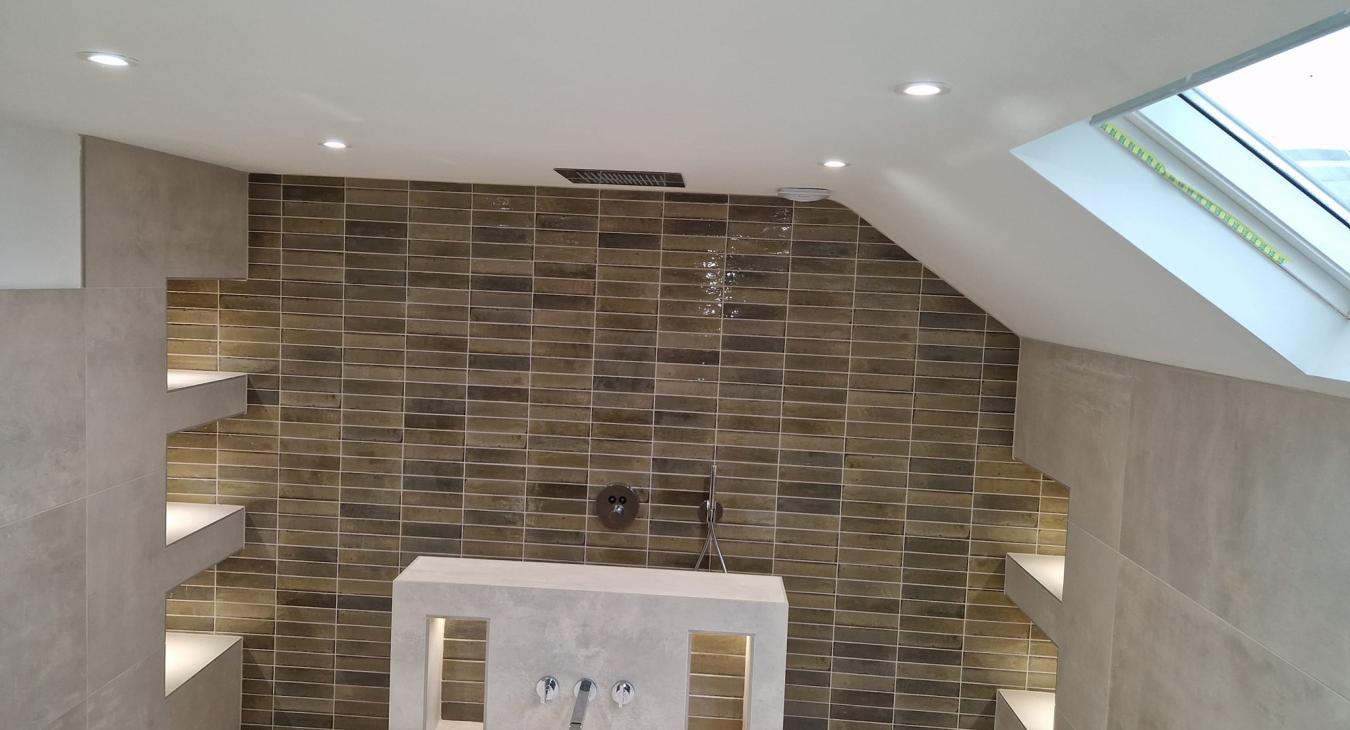 Bathroom fan and lighting installation in Utkinton by C Smith Electrical